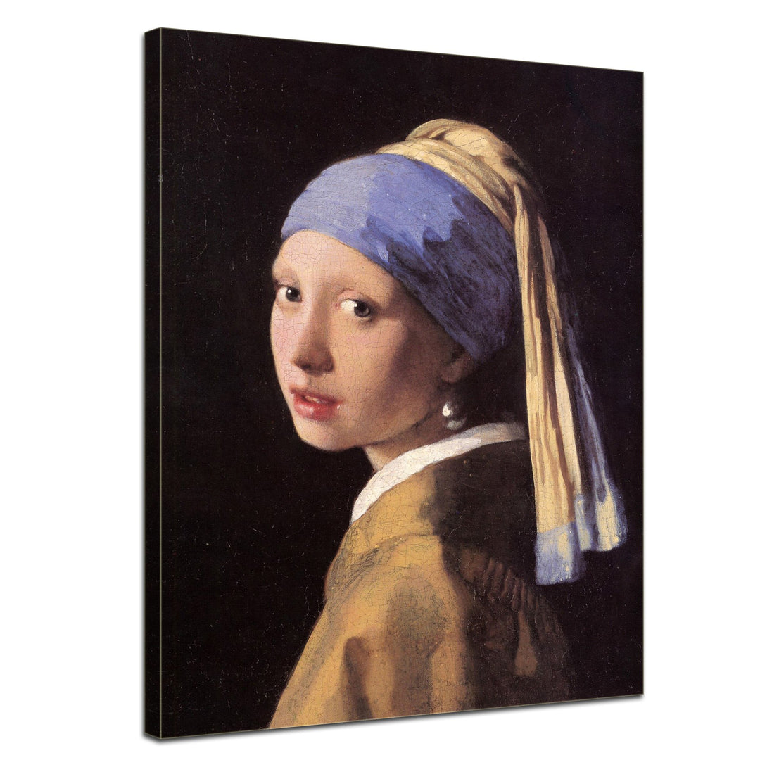 Bilderdepot24 Bild auf Leinwand | Jan Vermeer Das Mädchen mit dem Perlenohrgehänge in 50x60 cm als W