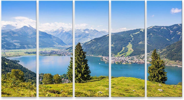 islandburner Bild auf Leinwand Schöne Landschaft Mit Alpen Zell Am See Österreich Bilder Wandbilder