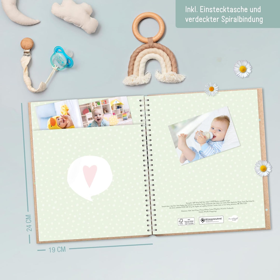 Babyalbum [Happy Pingu] Baby-Tagebuch für Schwangerschaft und das erste Jahr | Erinnerungsalbum zur