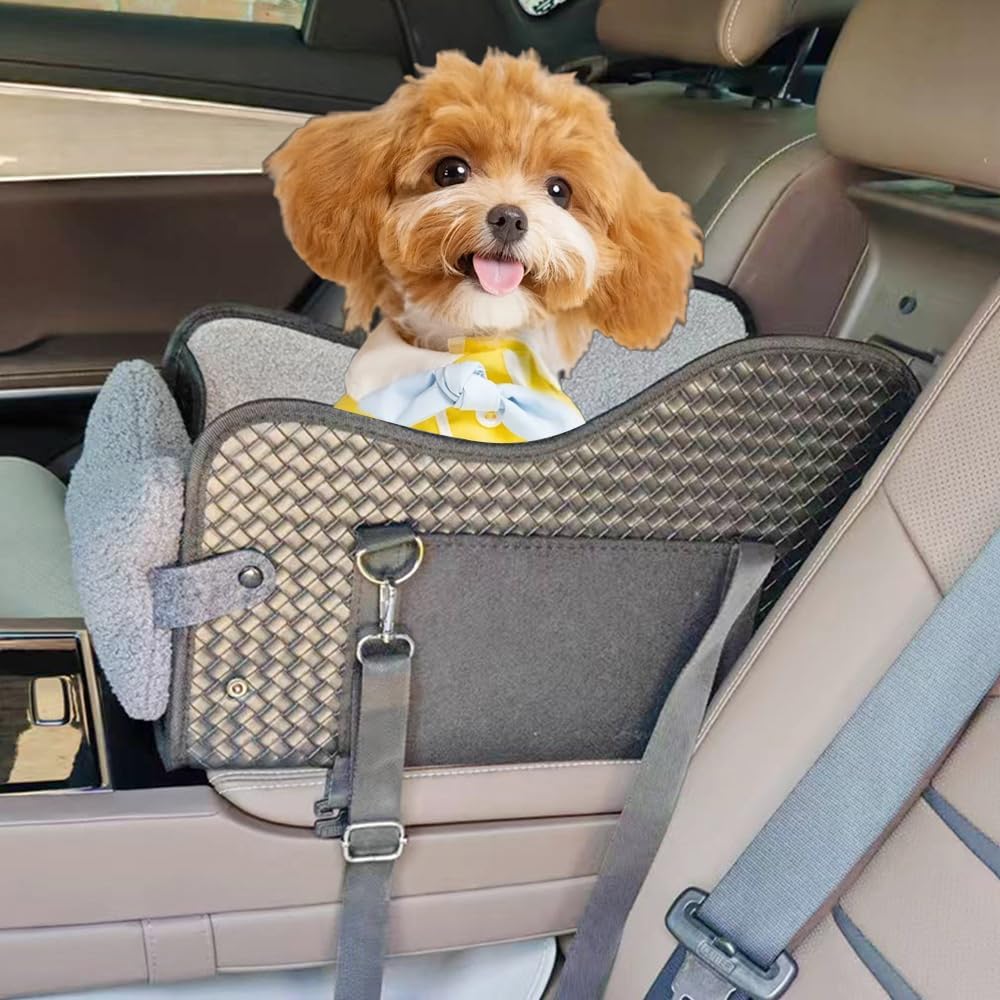 Outdoor Hundesitz Mittelkonsole Auto für Kleine Hunde, Klappbare Autositze für kleine Katzen und Hun