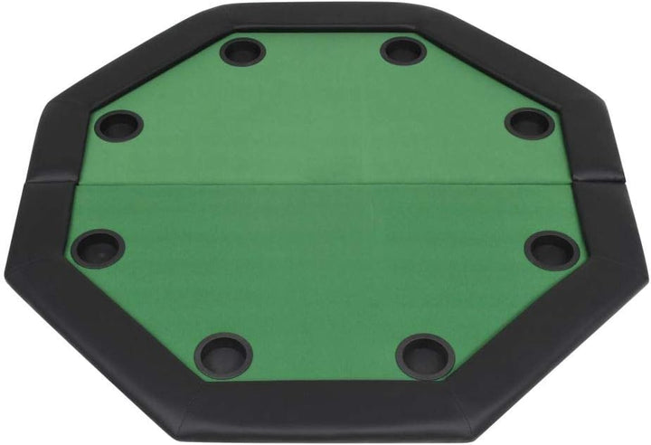 Festnight Pokertische 8-Spieler Poker Klapptisch 2-Fach Zuklappbar Achteckig Grün