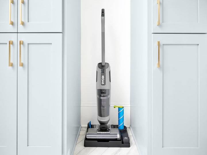 RYOBI 18 V ONE+ Brushless Multiflächenreiniger RHFC18BL-1X40GL, 3-in-1 Staubsaugen, Wischen & Trockn