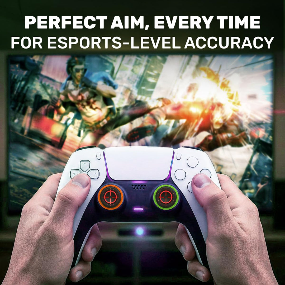 ProFPS PS5 Zubehör - 6x Precision Rings & 2x Mixed PS5 Sticks & PS5 Controller Grip - PS5 Controller