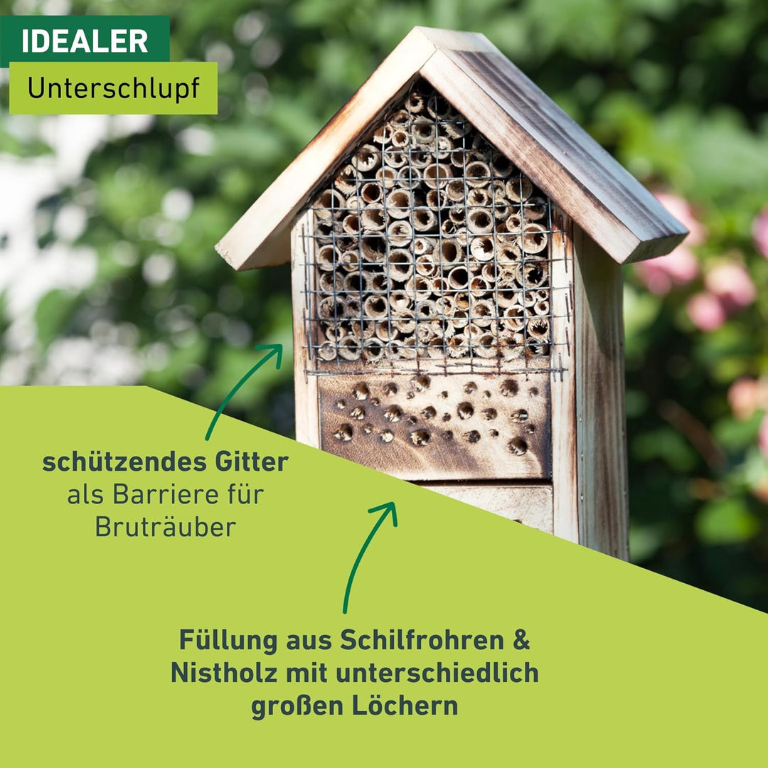 Windhager Insektenhotel ZUR POST, Insektenhaus Nistplatz Brutplatz, Schutz für viele nützliche Insek