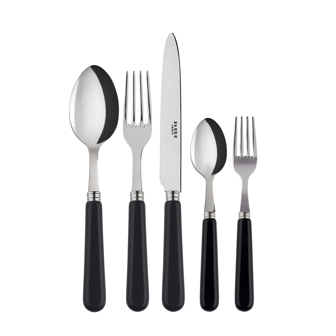 SABRE PARIS - Tafelbesteck-Set, 5-teilig - Pop - Messer, Gabel, Esslöffel, Teelöffel & Kuchengabel -