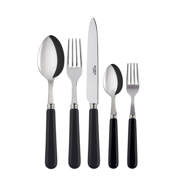 SABRE PARIS - Tafelbesteck-Set, 5-teilig - Pop - Messer, Gabel, Esslöffel, Teelöffel & Kuchengabel -