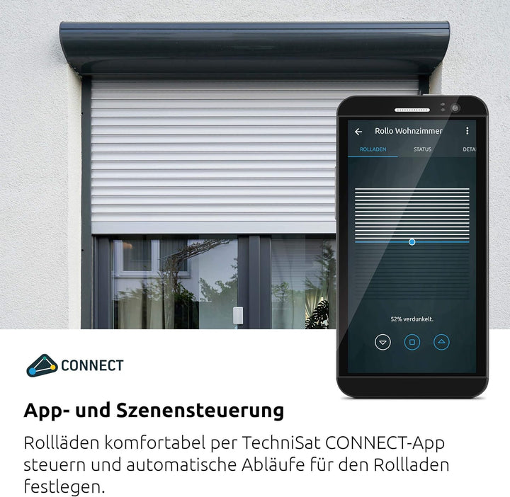 TechniSat Smart-Home Startpaket Rollladen BJ1 - Set mit Zentraleinheit 2 und 2-mal Unterputz Rolllad