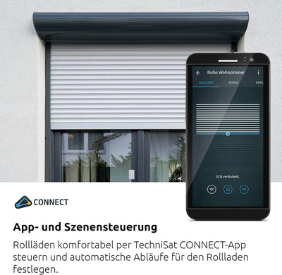 TechniSat Smart-Home Startpaket Rollladen BJ2 - Set mit Zentraleinheit 2 und 4-mal Unterputz Rolllad