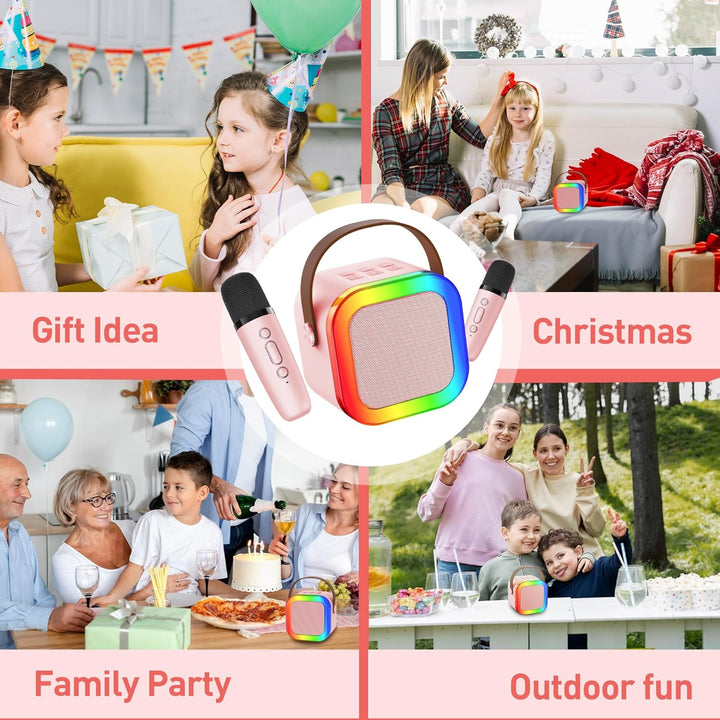 Karaoke Maschine Kinder, Geschenk für Mädchen 3-12 Jahre, Karaoke Kinder Spielzeug ab 3-12 Jahre Mäd
