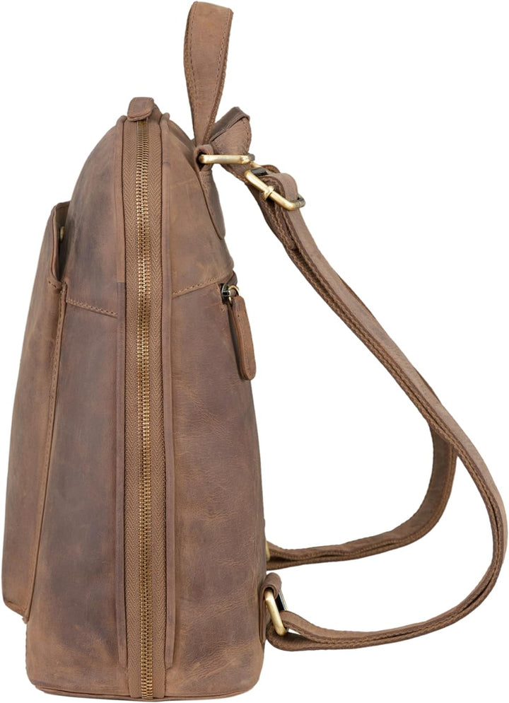 STILORD 'Skyler' Tasche Rucksack Leder 2 in 1 Rucksacktasche Umhängetasche Vintage Daypack Reiseruck
