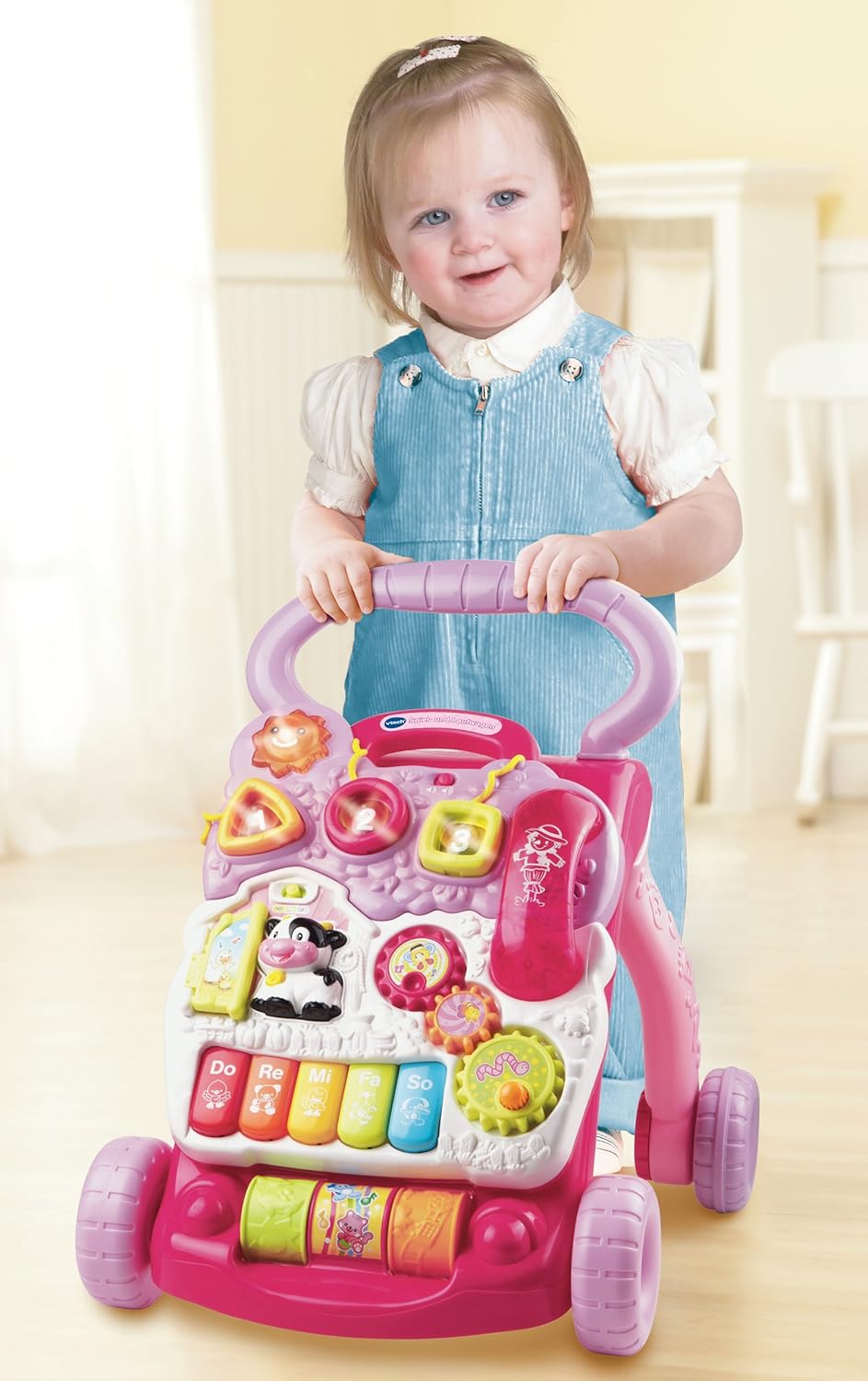 VTech Baby 80-077054 - Spiel und Laufwagen, Normalverpackung, rosa