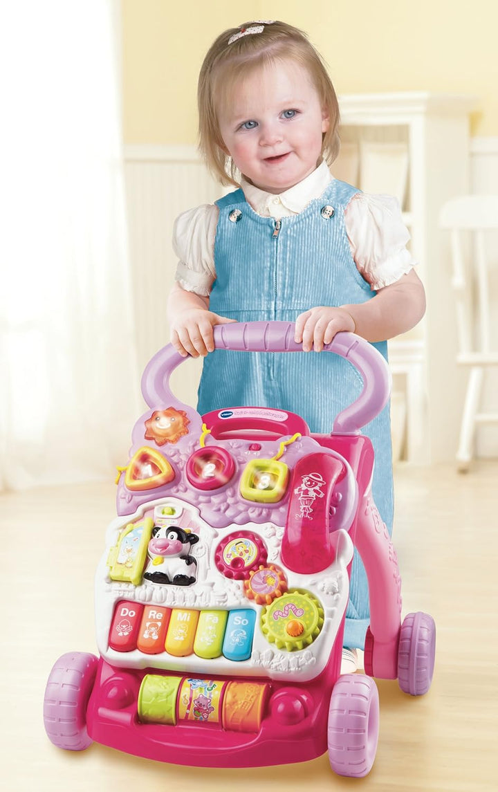 VTech Baby 80-077054 - Spiel und Laufwagen, Normalverpackung, rosa