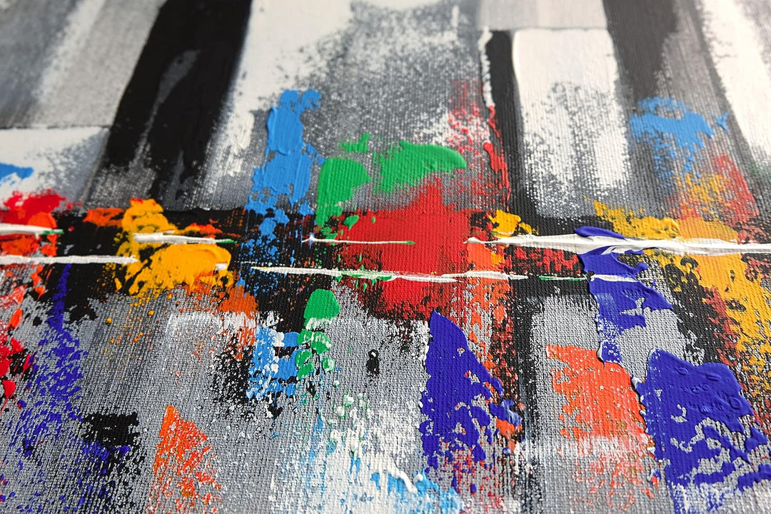 Monica Mirafiori I 100% HANDGEMALT I Gemälde Summer In The City 100x50cm | Gemälde Handgemalt | Acry