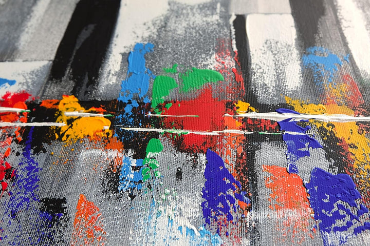 Monica Mirafiori I 100% HANDGEMALT I Gemälde Summer In The City 100x50cm | Gemälde Handgemalt | Acry