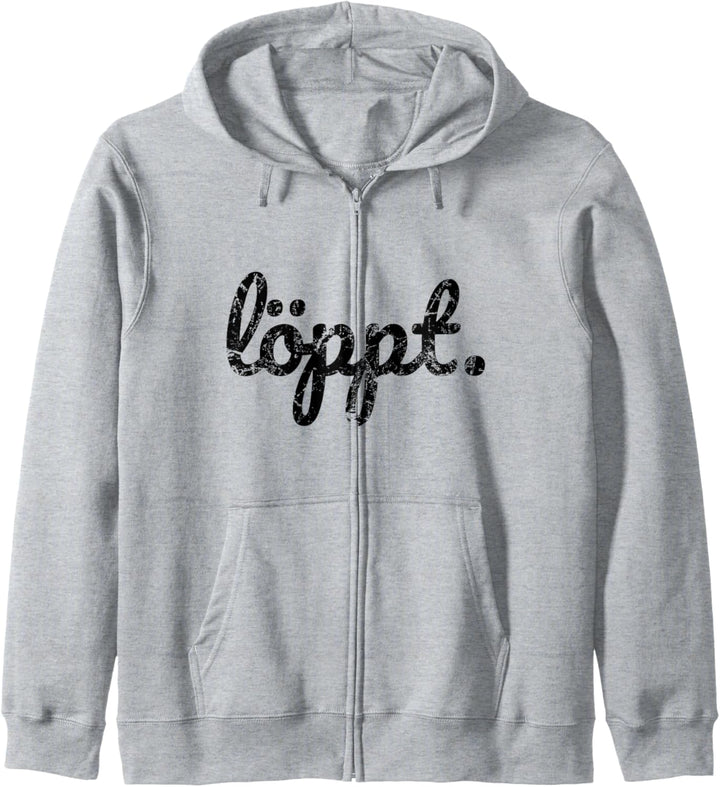 Löppt plattdeutsch schnacken Norddeutsche Heimat Geschenk Kapuzenjacke