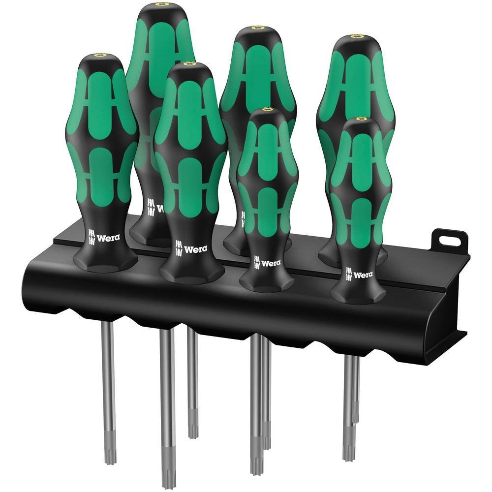 Wera TORX® HF Schraubendrehersatz Kraftform Plus 367/7 mit Haltefunktion + Rack, 7-teilig, 052231610