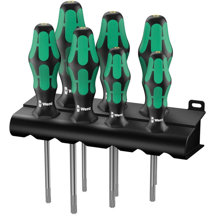 Wera TORX® HF Schraubendrehersatz Kraftform Plus 367/7 mit Haltefunktion + Rack, 7-teilig, 052231610