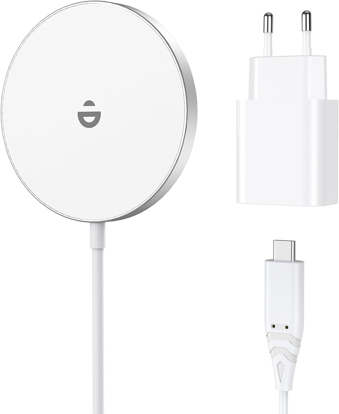 Mag Safe Ladegerät iPhone mit 20W USB-C Adapter, Wireless Charger induktive ladestation für iPhone 1