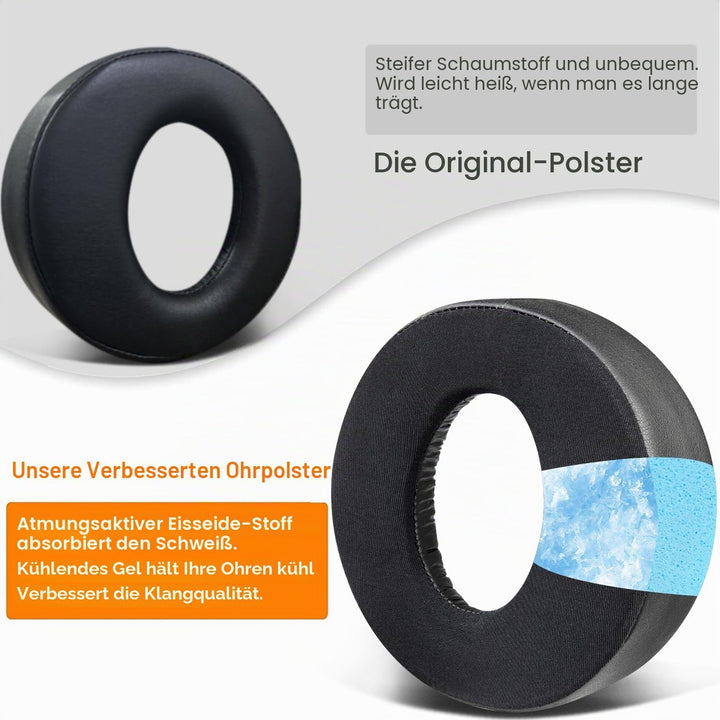 SOULWIT Kühlgel Ersatzpolster Ersatz Ohrpolster für Sony PS4 Gold Wireless Stereo Headset, Ersatzohr