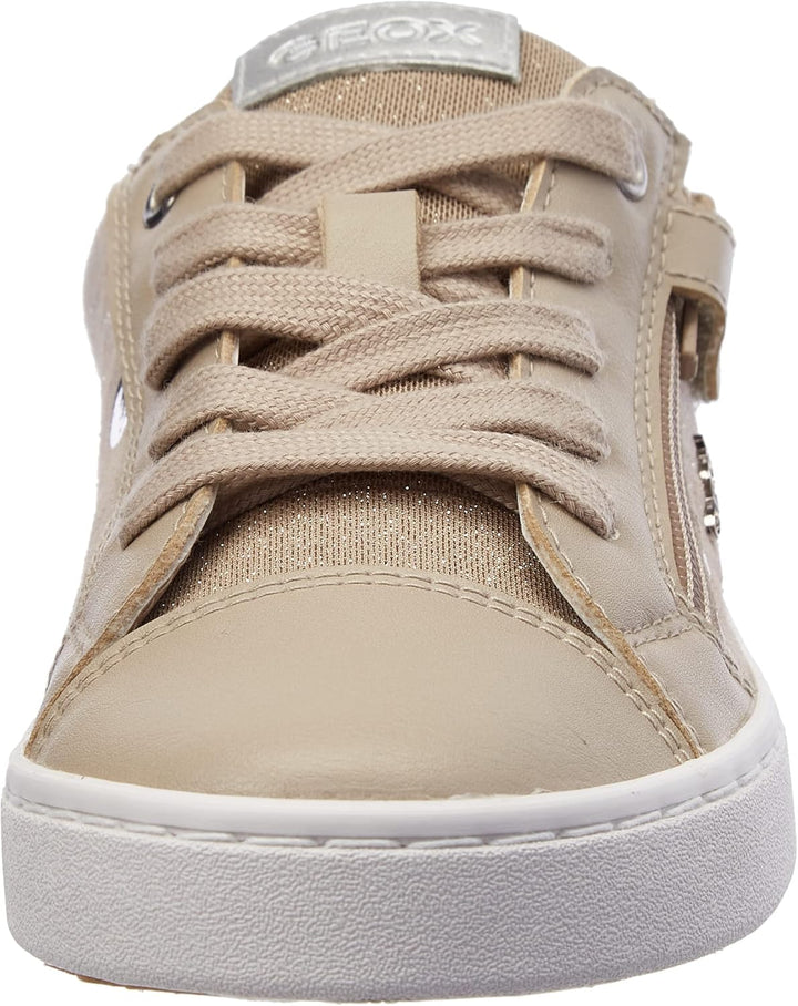 Geox Damen J Kilwi Girl B Sneakers 37 EU Beige Silver, 37 EU Beige Silver