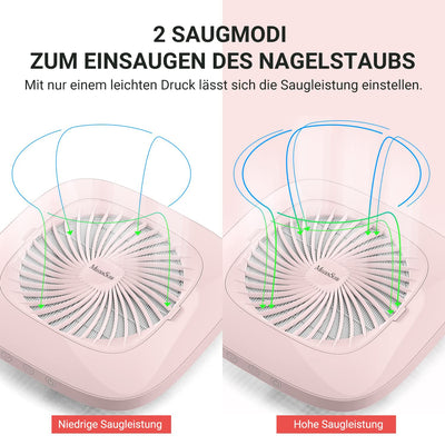 MelodySusie Nagelstaubsauger mit Filter, Professionelle Staubabsaugung für Nagelstudio & Zuhause Lei