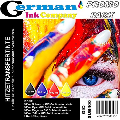 Dr. Inkjet 400ml GIC - Hitzetransfertinte | Sublimationstinte Promopack - Farbe Black, Cyan, Magenta
