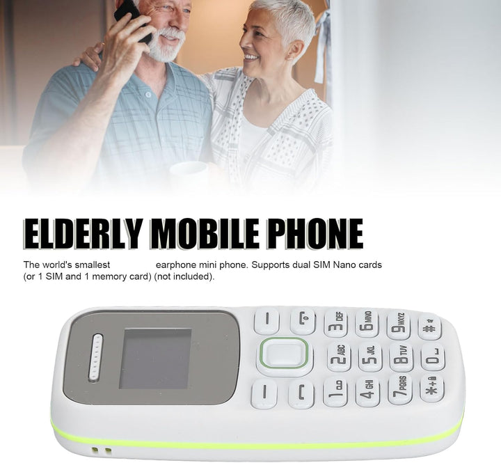 2G Handy für Senioren, Entsperrtes Telefon, Entsperrtes Dual SIM Funktionstelefon, 2G GSM Minitelefo