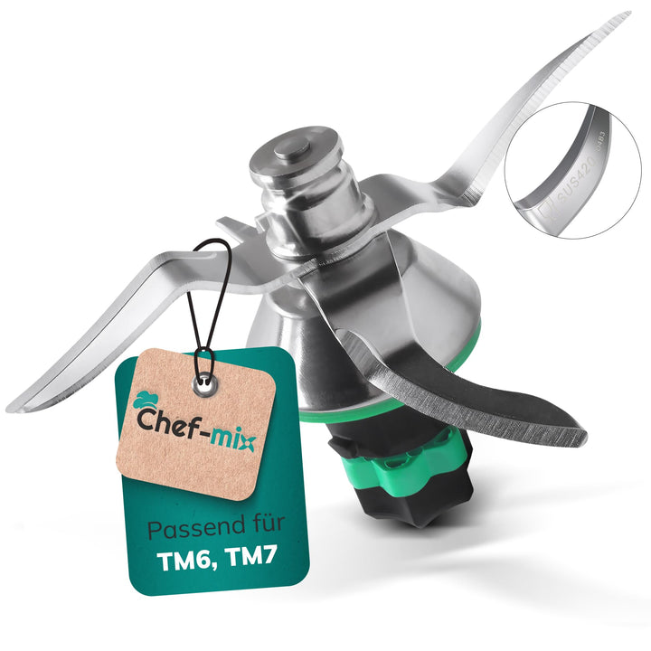TM6 Ersatzmesser Mixmesser aus Edelstahl mit Dichtring Ersatz für Vоrwerk Thermоmix Messer TM6 TM7 -