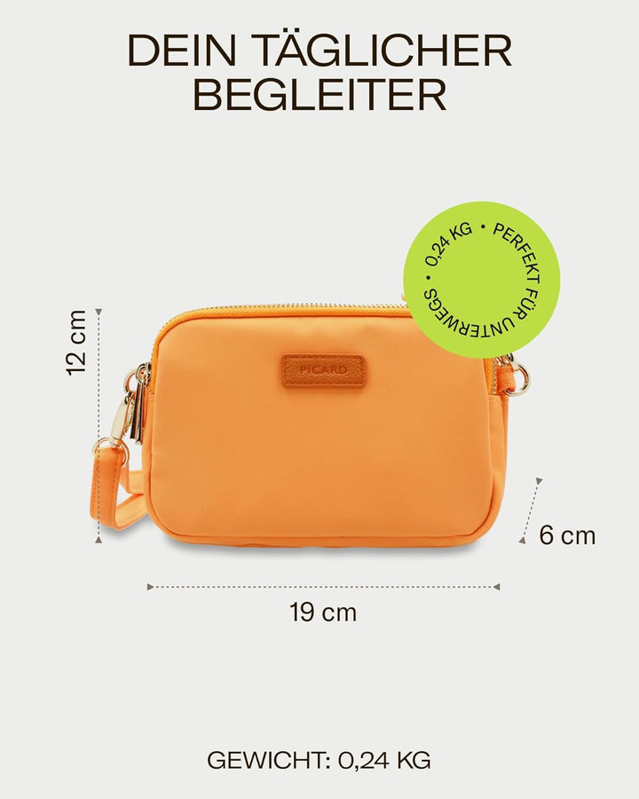 Picard Damen Schultertasche PINA aus Nylon Klein | mit Reissverschluss | Schultertasche | Alltag, Au
