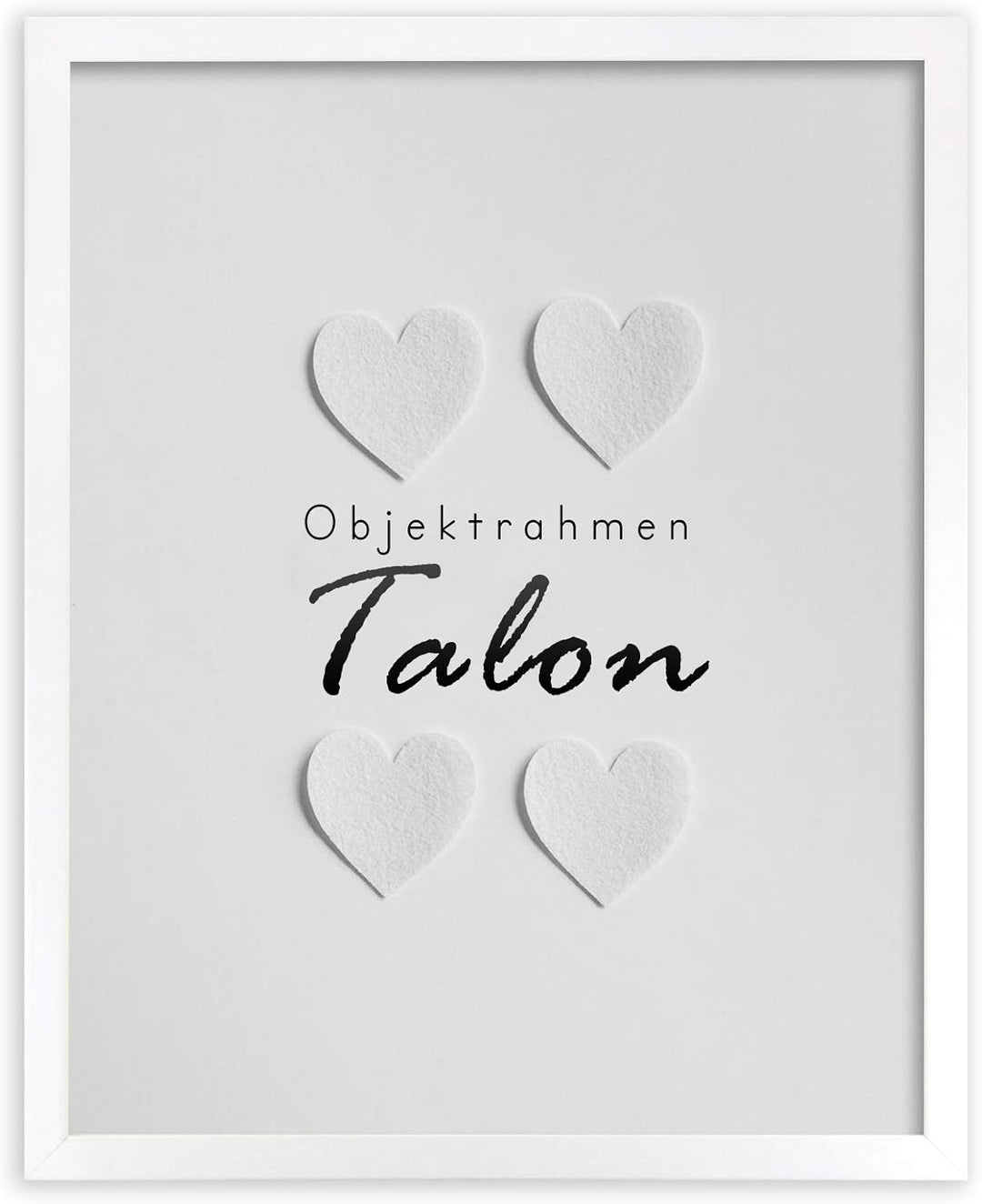 Objektrahmen Talon SPACE 70x70 cm Weiss Hochglanz 3D Bilderrahmen zum Befüllen, 70x70 cm Weiss Hochg