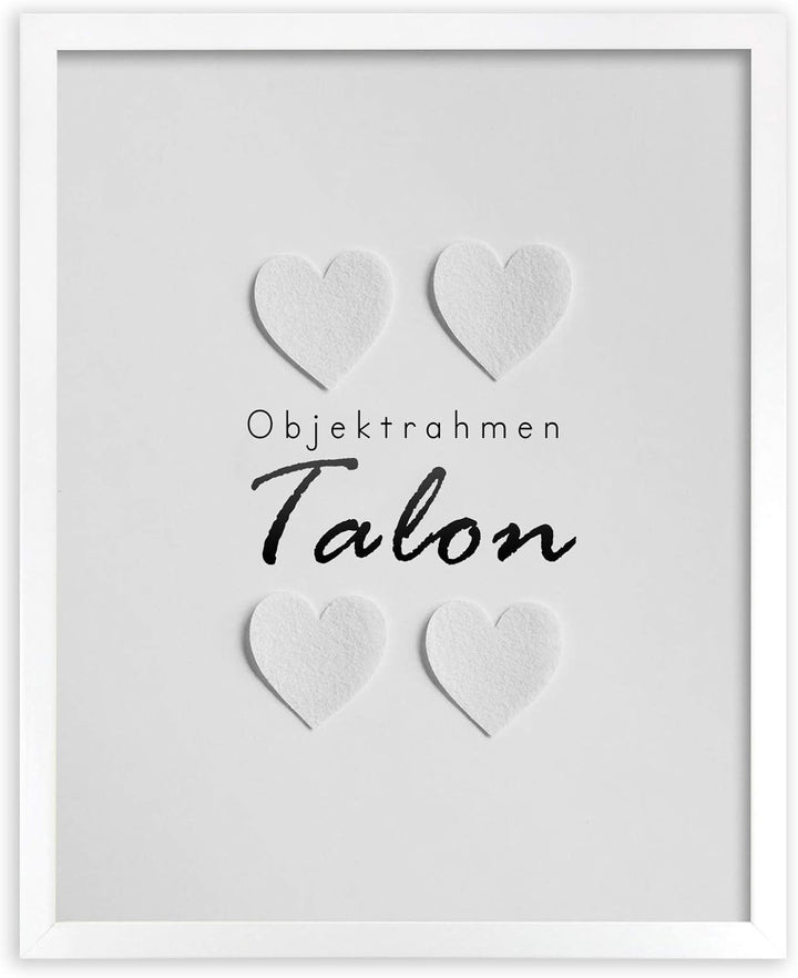 Objektrahmen Talon SPACE 70x70 cm Weiss Hochglanz 3D Bilderrahmen zum Befüllen, 70x70 cm Weiss Hochg