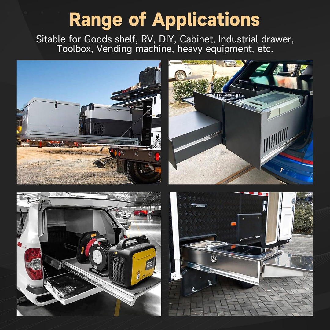 AOLISHENG Schwerlast Schubladenschienen vollauszug 900 mm Schwerlastauszüge mit einer Tragfähigkeit