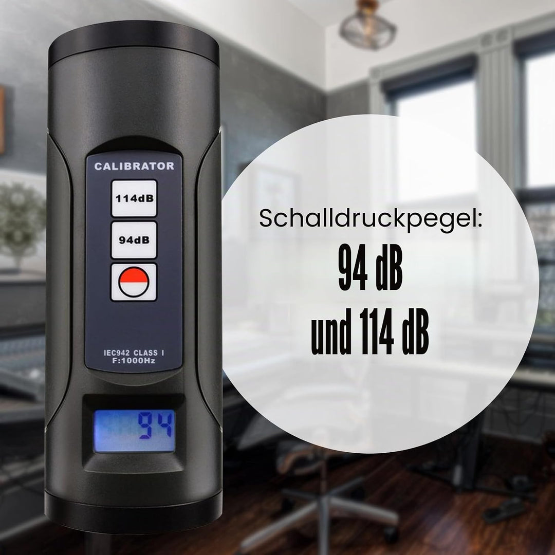 Digital Sound Level Meter Kalibrator 94db &amp; 114db Für 1/2" Und 1" Zoll Mikrofon Geräusche Decibel Ka