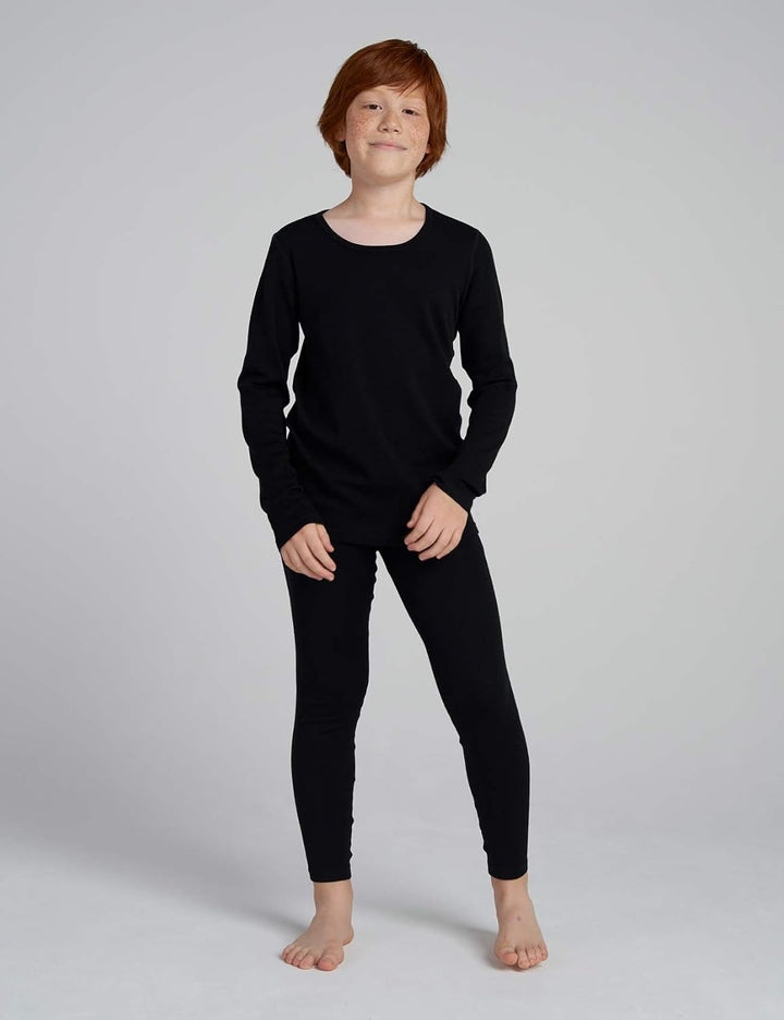 LAPASA Kinder 100% Merinowolle Thermounterhemd Unterhosen, Premium Merino Wolle Warme Thermounterwäs