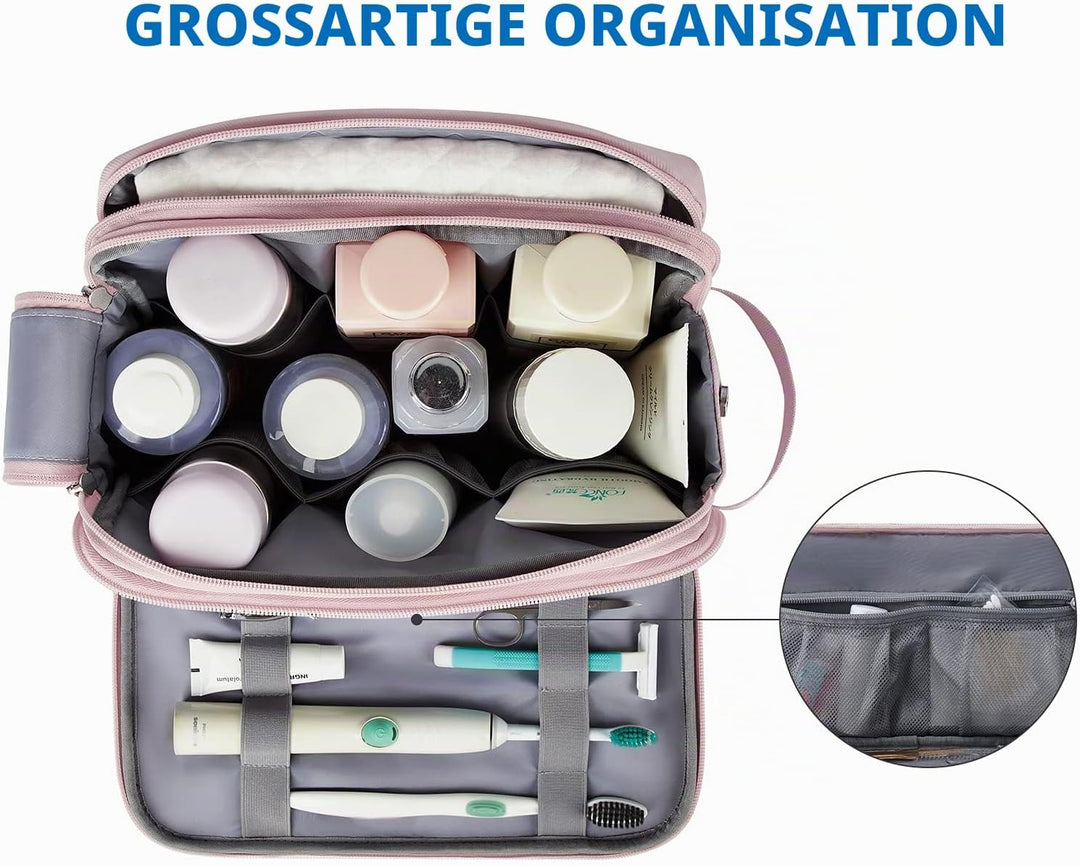 BAGSMART Kulturtasche für Herren,Travel Toiletry Organizer Dopp Kit Wasserabweisende Rasiertasche fü