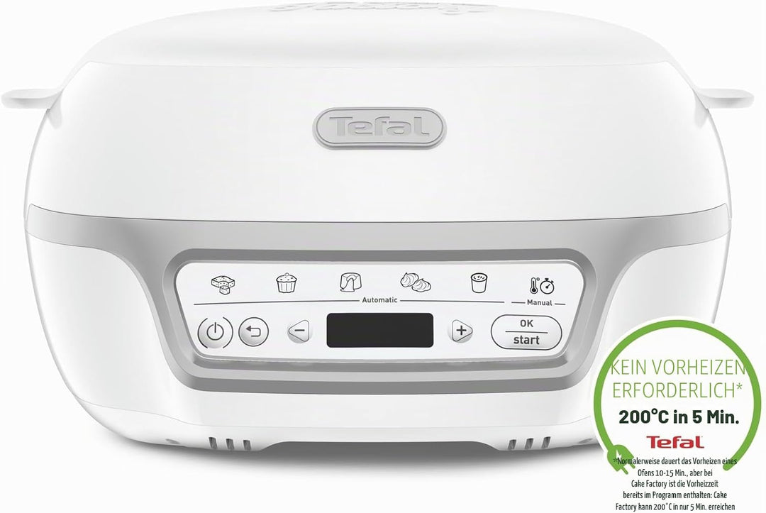 Tefal Cake Factory Délices Kuchenmaschine, 5 Auto-Programme, manuelle Modus, CreaBake, Muffinformen,