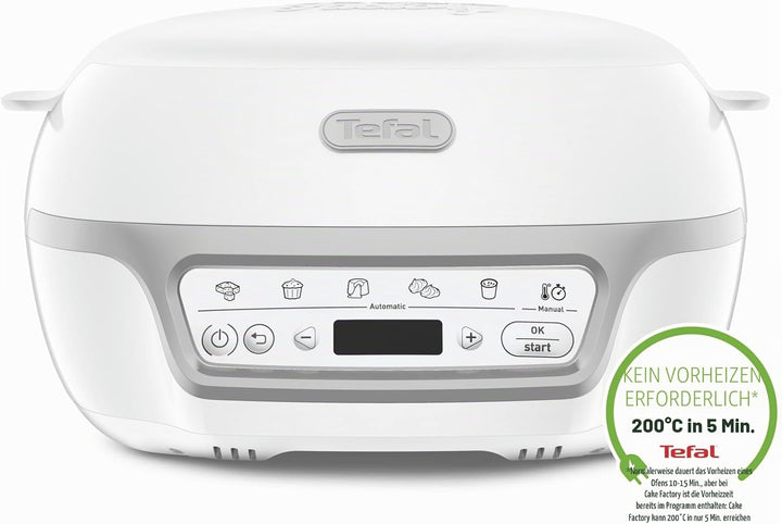 Tefal Cake Factory Délices Kuchenmaschine, 5 Auto-Programme, manuelle Modus, CreaBake, Muffinformen,