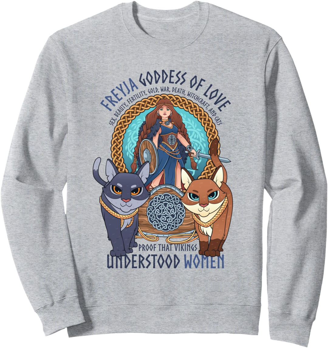 Lustige Freyja Nordische Göttin Wikinger Feministisches Sweatshirt