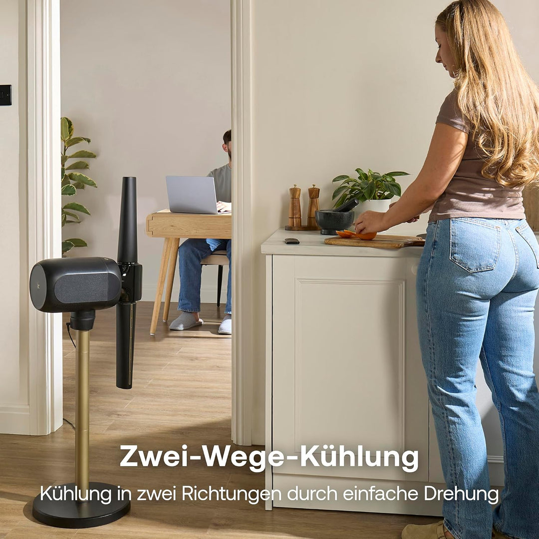 DIMPLEX FlexBlade Flügelloser Ventilator, Tischventilator Oszillierend, 90° Schwenkbar, 20m Reichwei