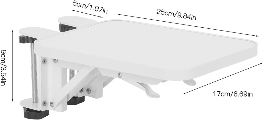 aleawol Ergonomische Armauflage Schreibtisch Extender 30 x 17cm Computer Armlehne 90° Faltbare Handg