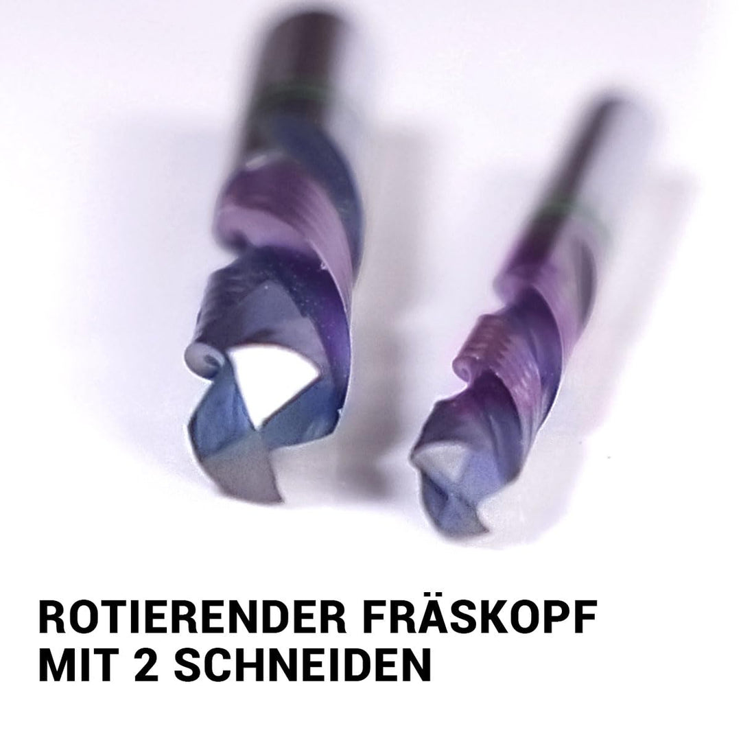 2-Flöten Spiral-Fräser 6mm Schaft×6mm Schneide×25mm CEL Karbid Kompressions-Holzfräser 2 Stück 6x25m