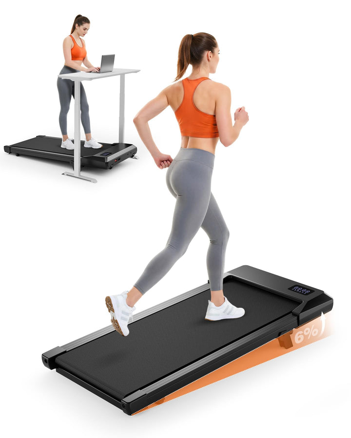 Superun Walking Pad max 159 KG/136 KG, Laufband für Zuhause mit Trainingsmodus, Leise Laufband Schre