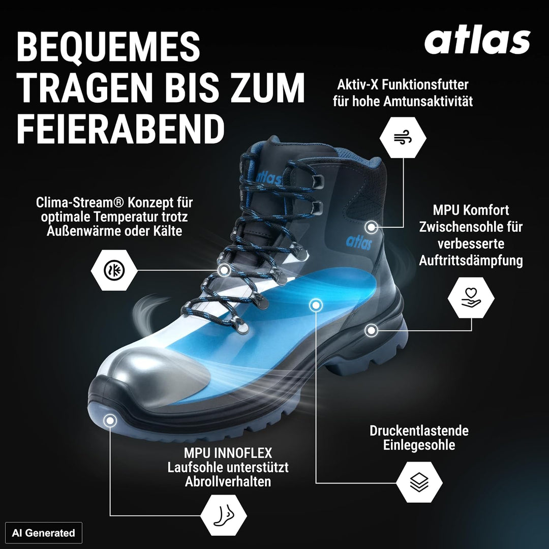Atlas Stiefel alu-tec 735 XP ESD S3 W.10 Gr.42