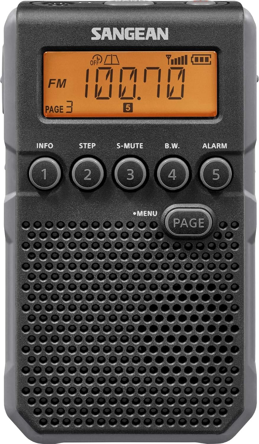 Sangean DT-800 Pocketradio, Taschenradio, Mini-Taschenradio -Schwarz, Schwarz