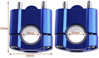 MASO Motorrad Lenker Riser 7/8 '' 22mm & 11/8 '' 28mm Langlebige Aluminiumlegierung Lenker Klemme -