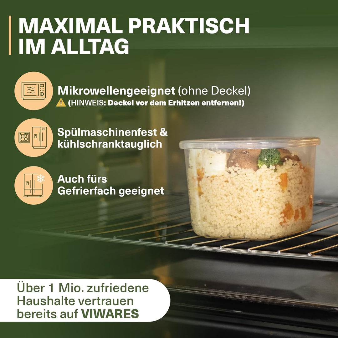 Vorratsdosen mit Deckel Luftdicht, 12er Vorratsbehälter Set BPA-Frei, Vorratsdose zur Müsli Mehl Auf