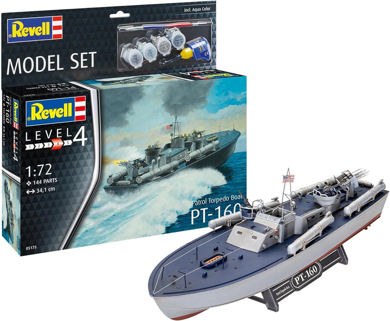 Revell 65175 1:72 Torpedo Boat PT-559/PT-160 Fahrzeug originalgetreuer Modellbausatz für Fortgeschri