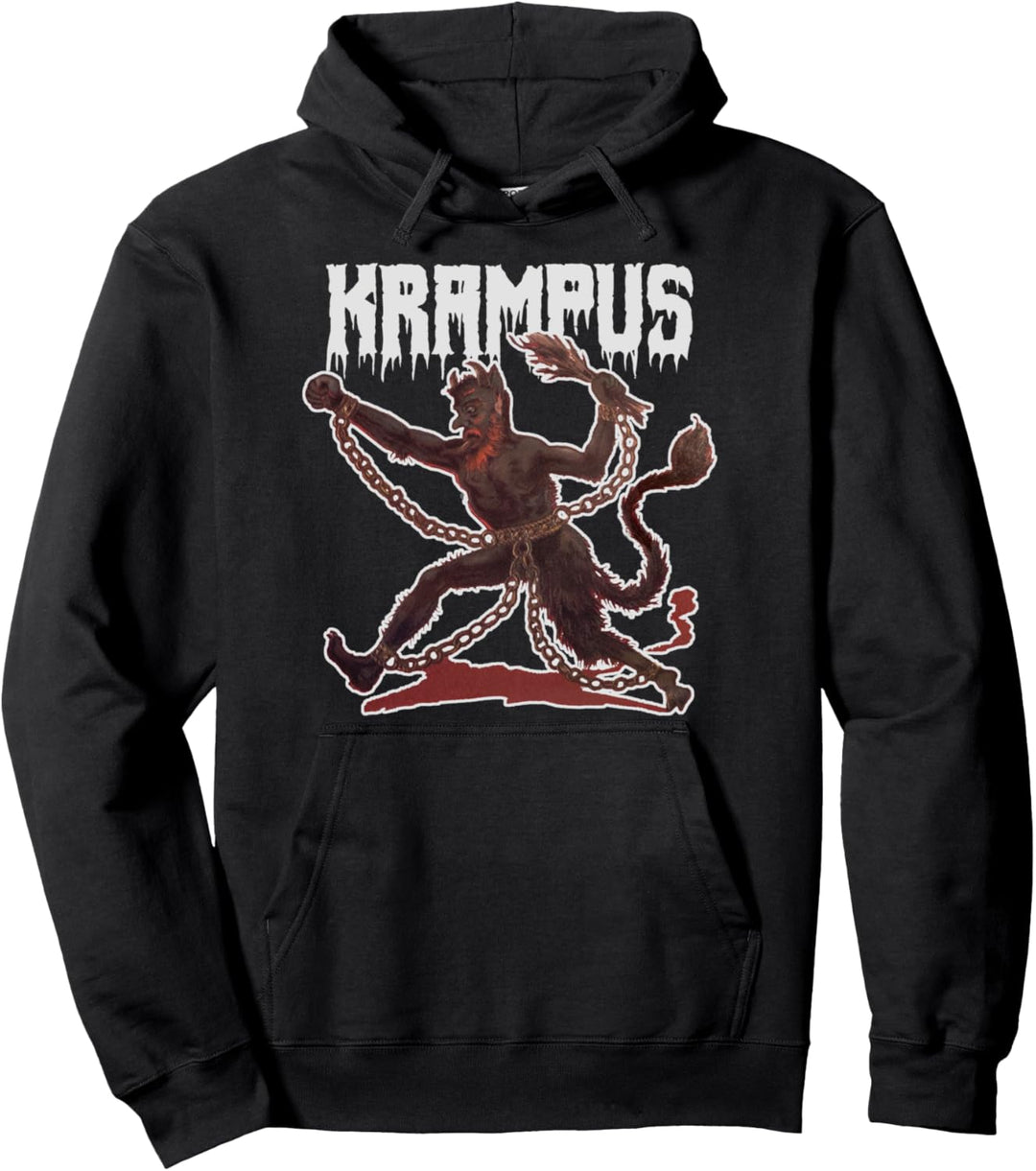 Creepy Gruss Vom Krampus Demon Christmas Devil Krampus Pullover Hoodie