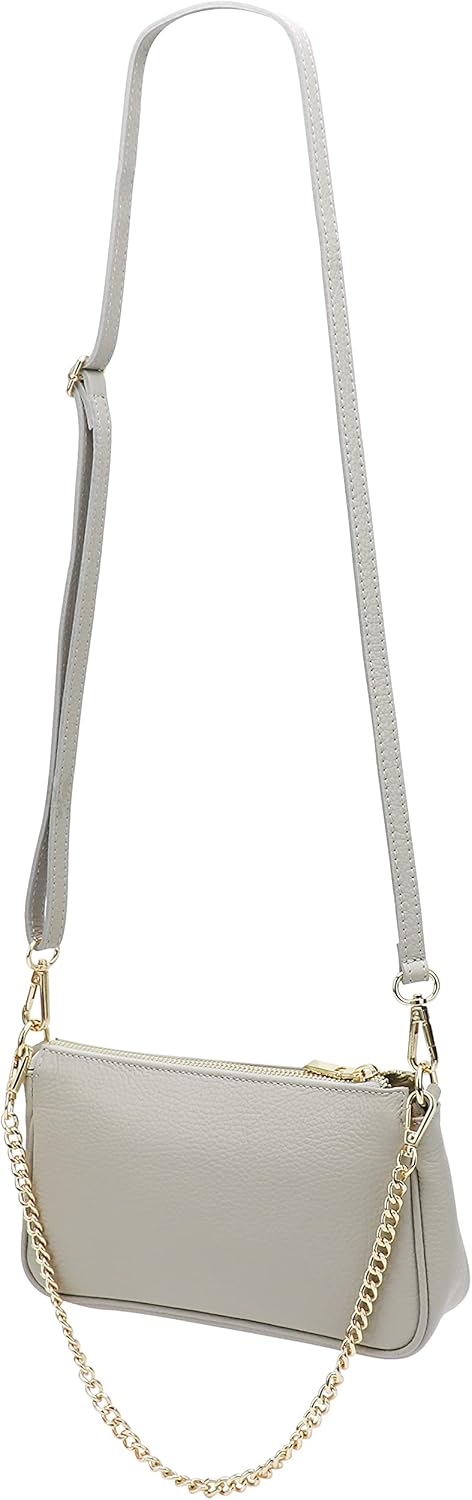 SH Leder Echtleder Umhängetasche Schultertasche Handtaschen Clutch kleine Abendtasche Goldfarbene Me