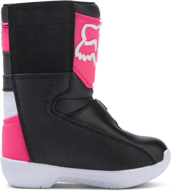 Fox Racing Unisex Kinder Comp Motocross-Stiefel 12 US Little Kid Schwarz Rosa, 12 US Little Kid Schw